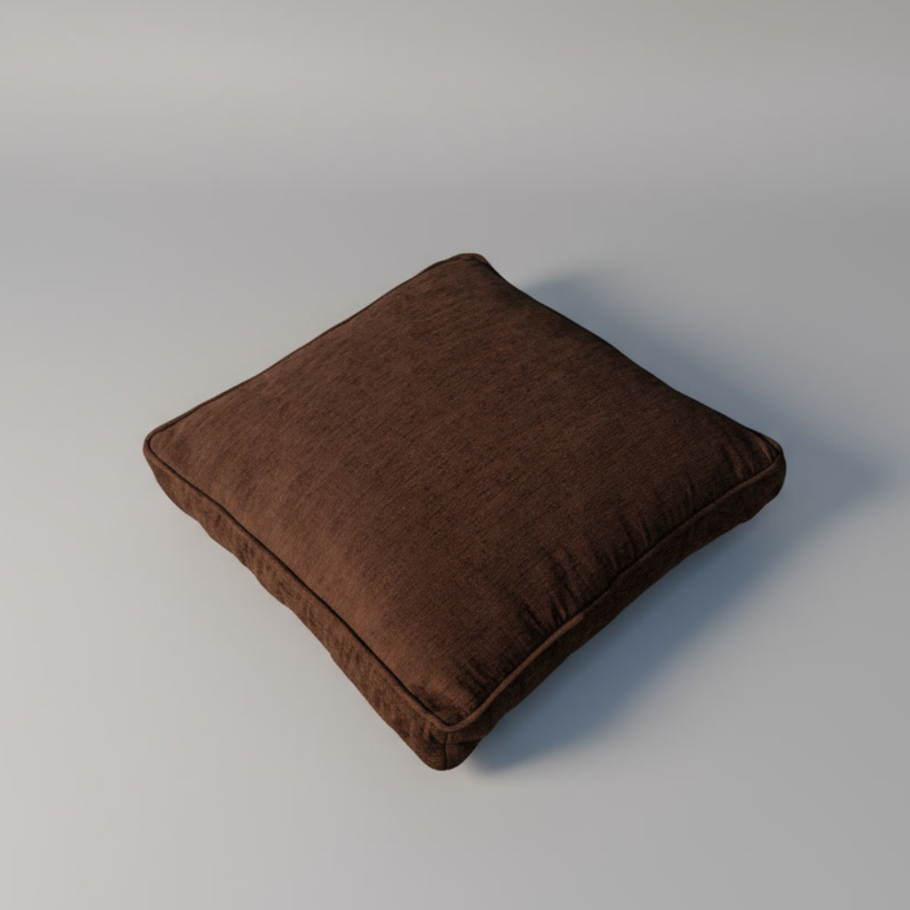 Plush Brown Floor Cushion