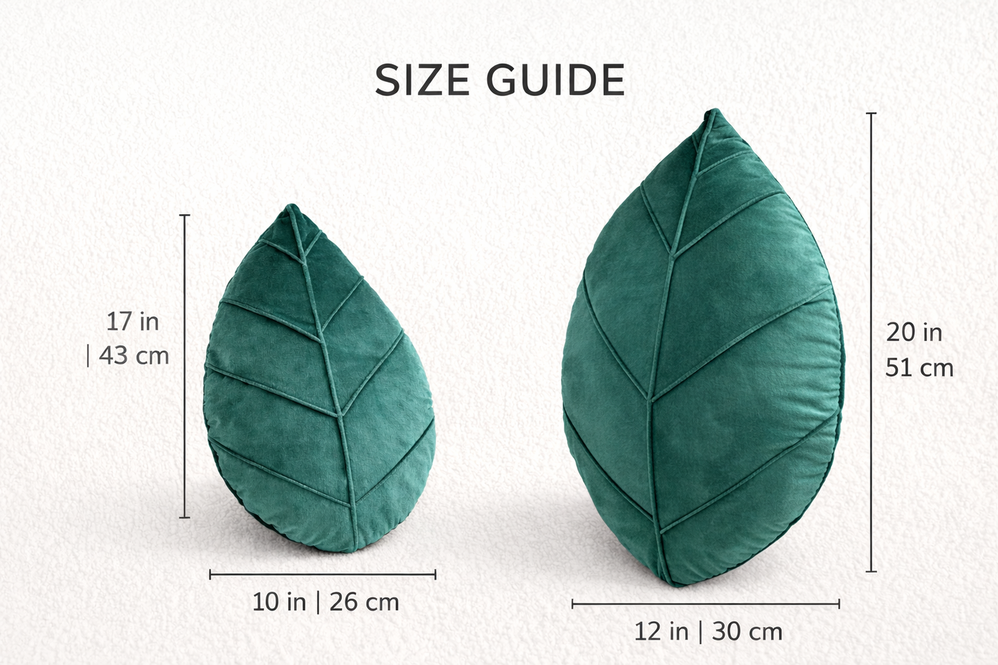 Memory Foam Leaf Cushion Set of 2