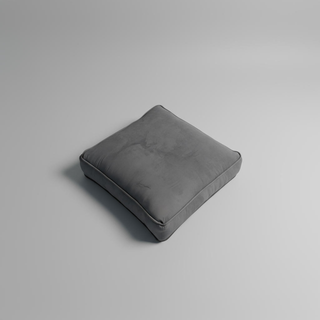 Velvet Grey Floor Cushion