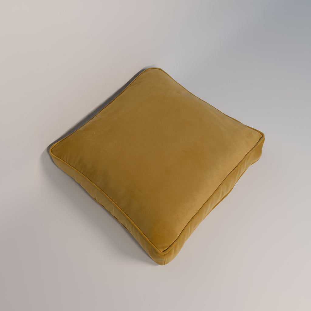Velvet Yellow Floor Cushion