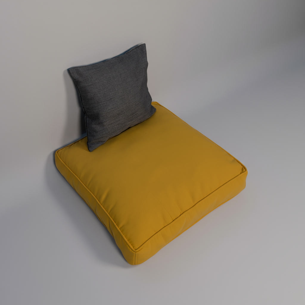 Linen Yellow Floor Cushion