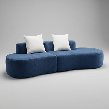 Aura Curved Sofa — in room setting