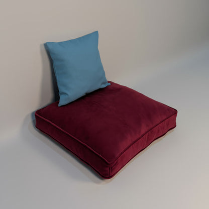 Velvet Maroon Floor Cushion