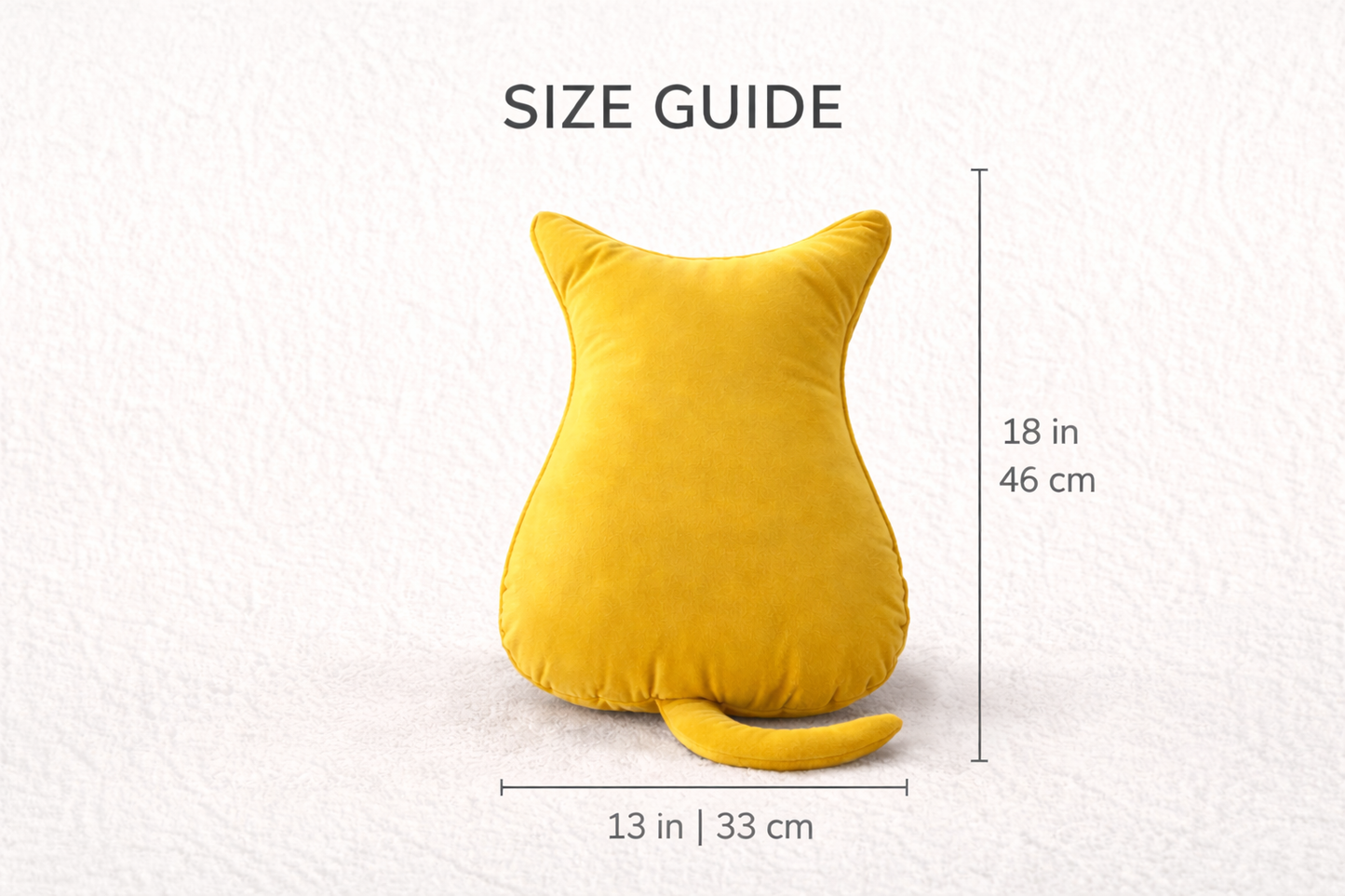 Memory Foam Cat Cushion - Yellow