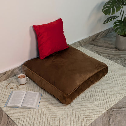 Velvet Copper Floor Cushion