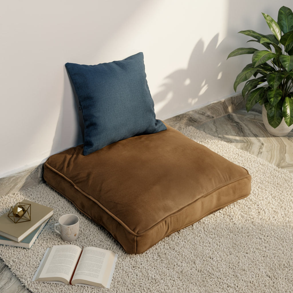Velvet Copper Floor Cushion