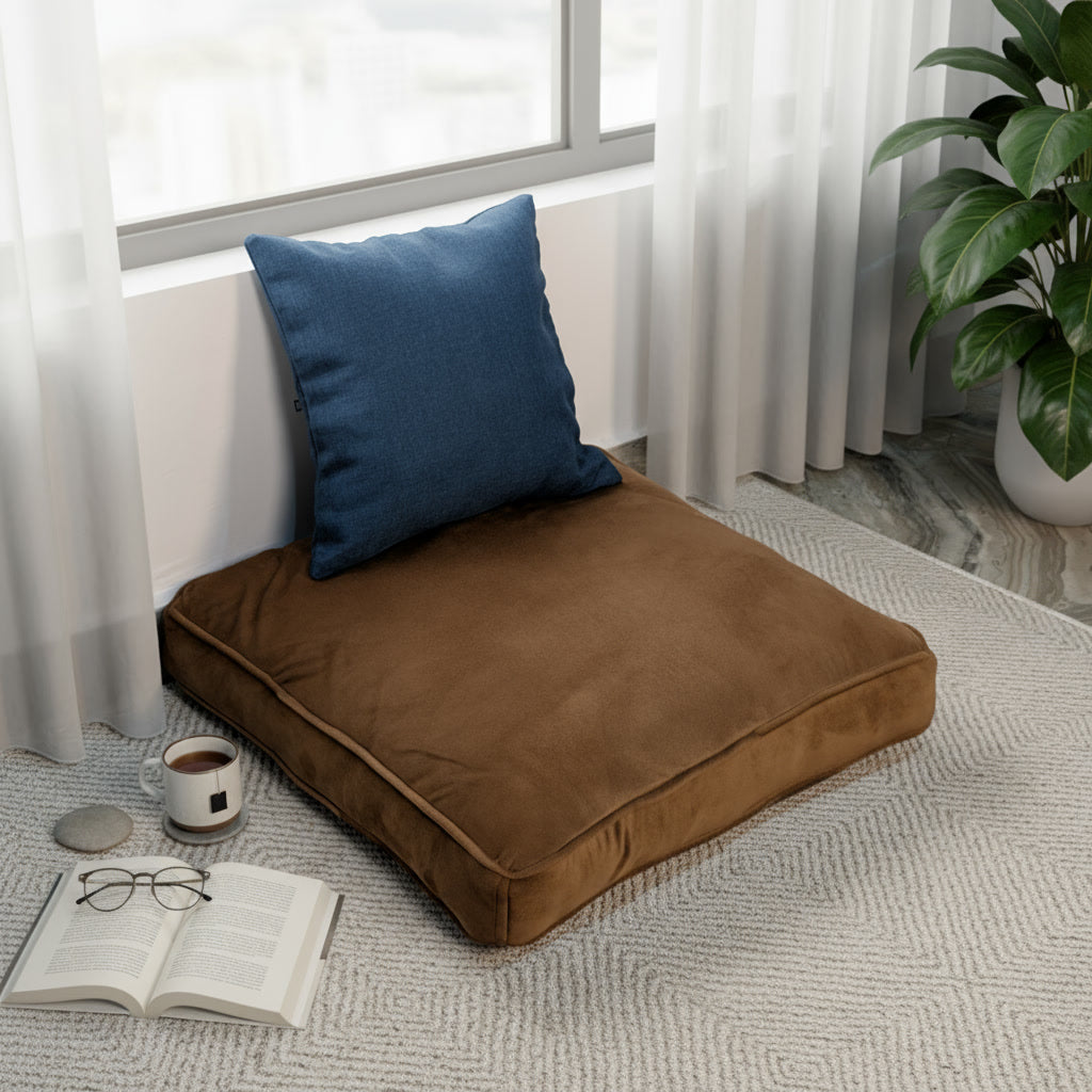 Velvet Copper Floor Cushion