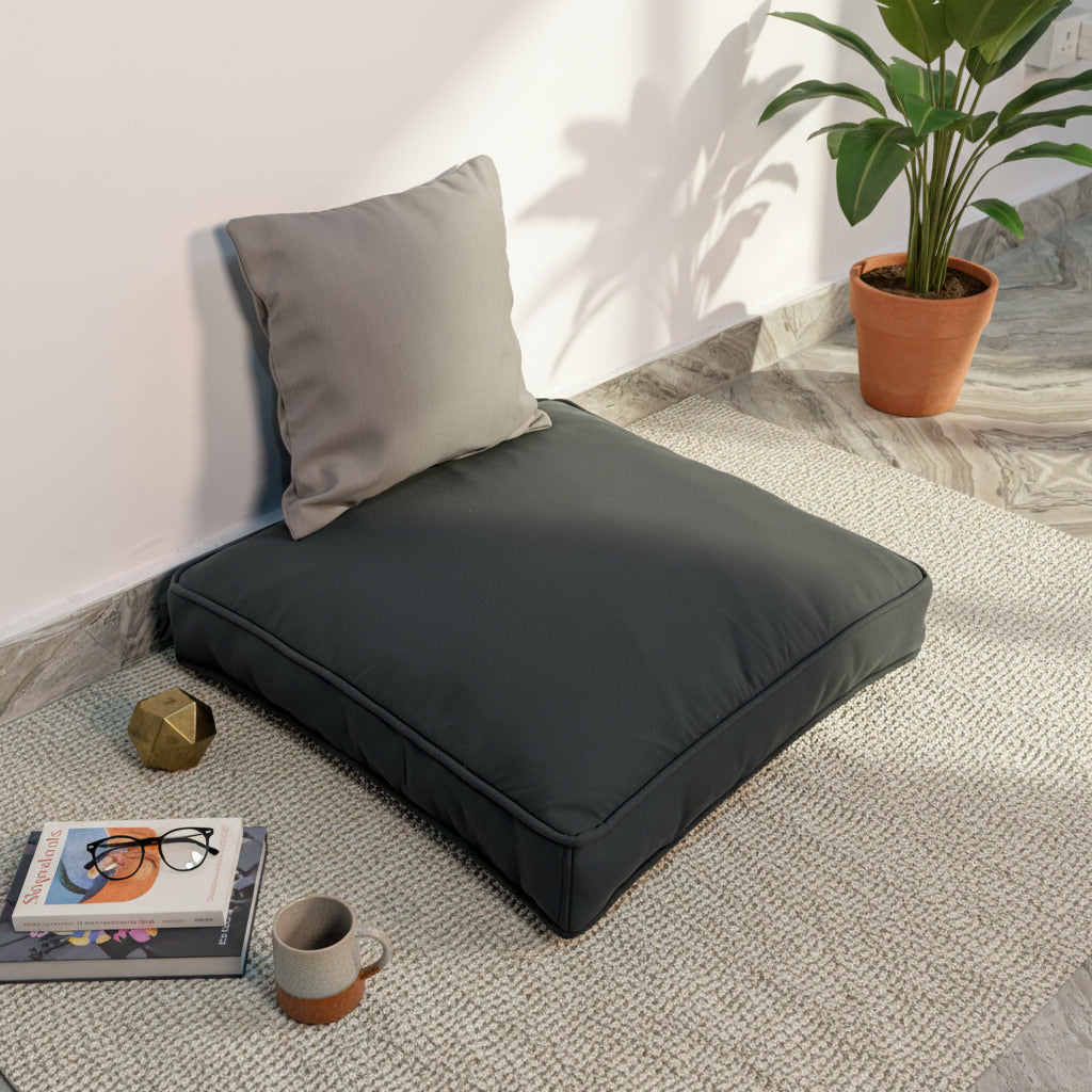 Linen Grey Floor Cushion