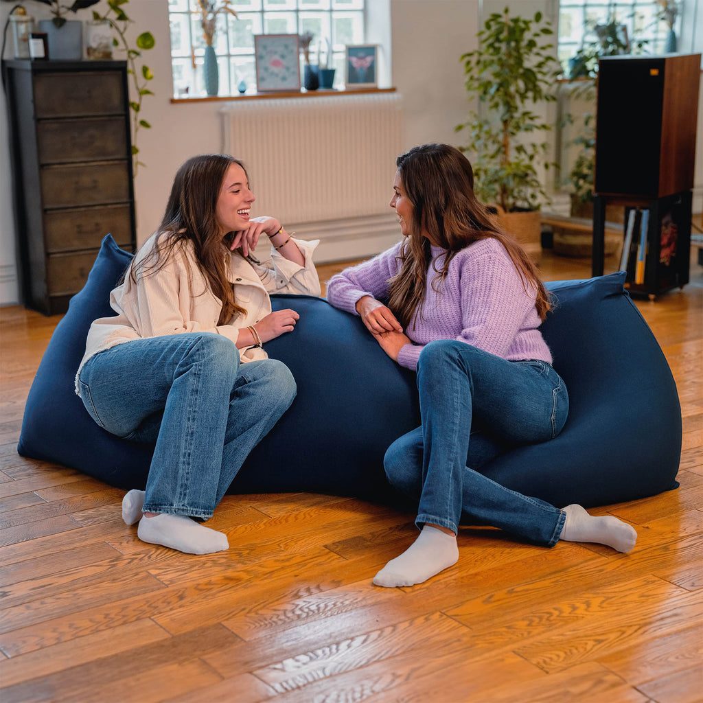 Elastic Sponge Bean Bag Chair White Single Lazy Sofa – Living and Home