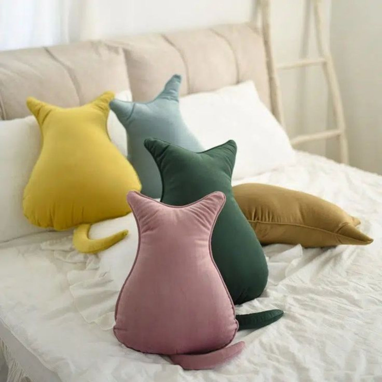 Memory Foam Cat Cushion - Yellow