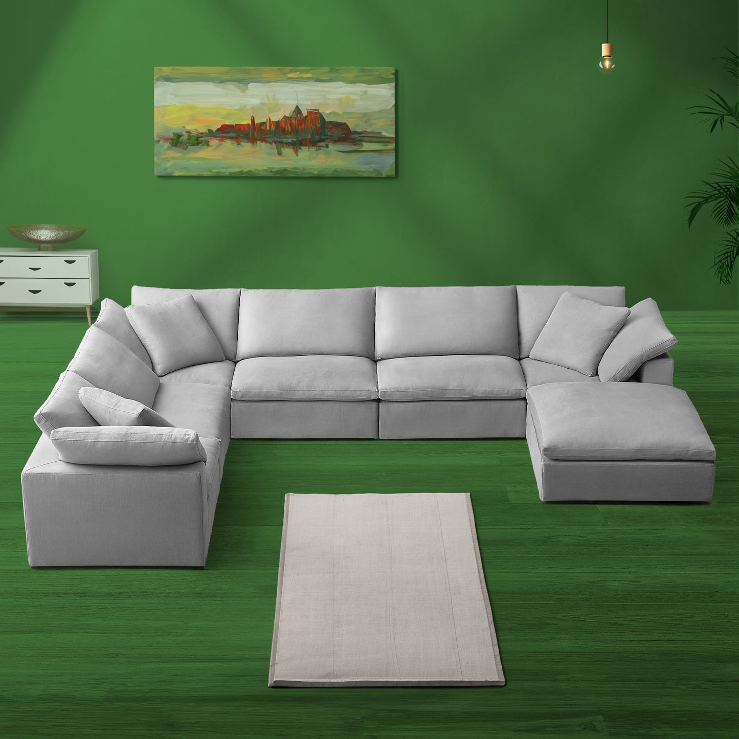 Lux Modular U-Sofa Chaise Sectional