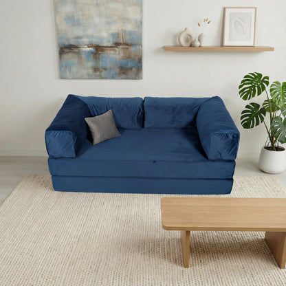Rio Sofa in Velvet Blue (Clearance Stock)